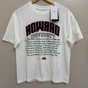 Nike Jordan x Howard University Tee Shirt Women’s S Loose Fit HJ6186-010 NEW
